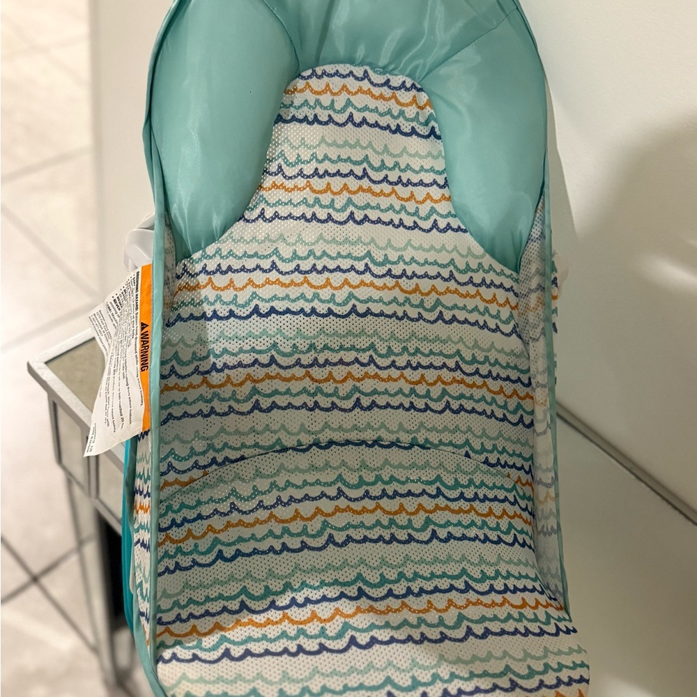 Teal Wave Design Baby Bath Seat